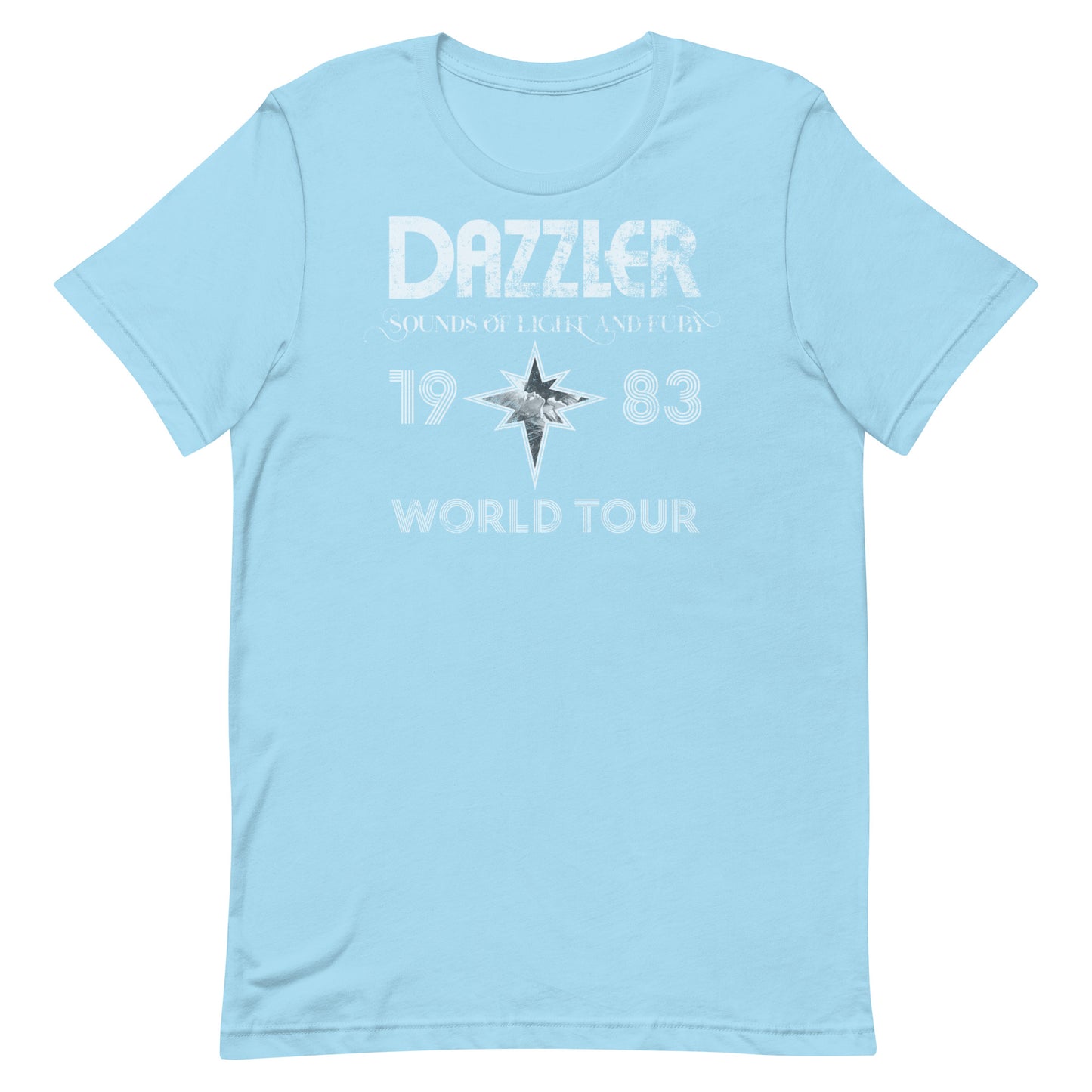 DAZZLER Sounds of Light and Fury 1983 World Tour Distressed Softstyle Unisex T-Shirt
