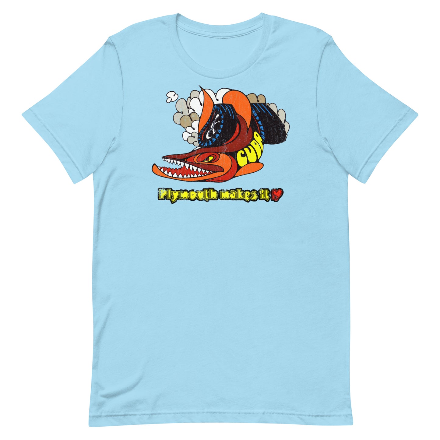 Barracuda Classic Muscle Car Logo Distressed Vintage Unisex Softstyle Tee