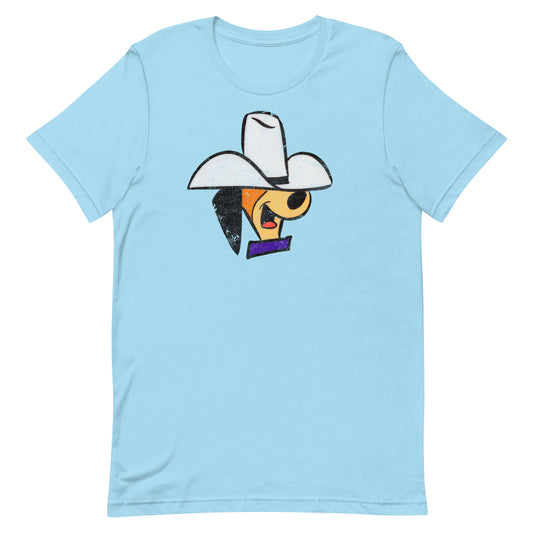 Cowboy Daddy Doggy Retro Cartoon Distressed Softstyle Tee