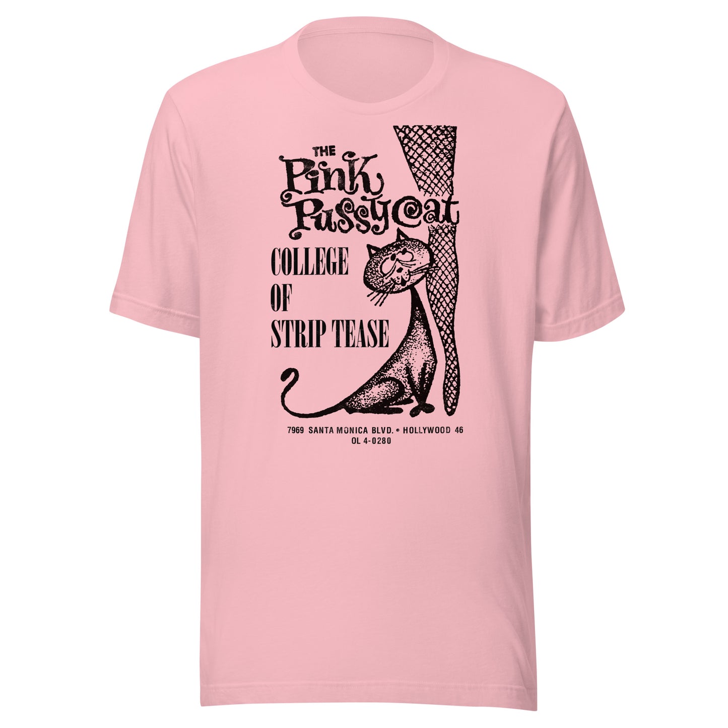 Pink Pussycat College of Strip Tease, Hollywood, CA Distressed Softstyle Tee