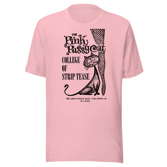 Pink Pussycat College of Strip Tease, Hollywood, CA Distressed Softstyle Tee
