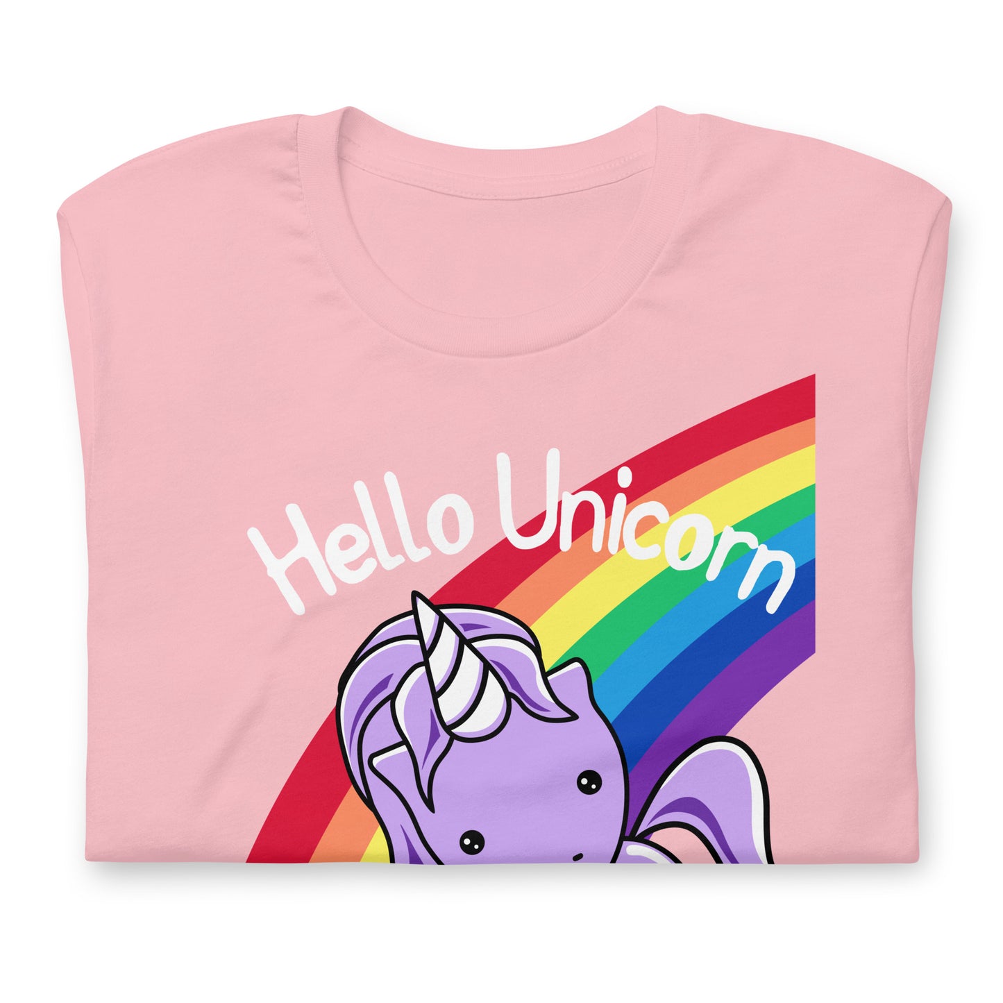 Hello Unicorn Cute Pastel Rainbow Fantasy Altered Carbon Softstyle Unisex T-Shirt