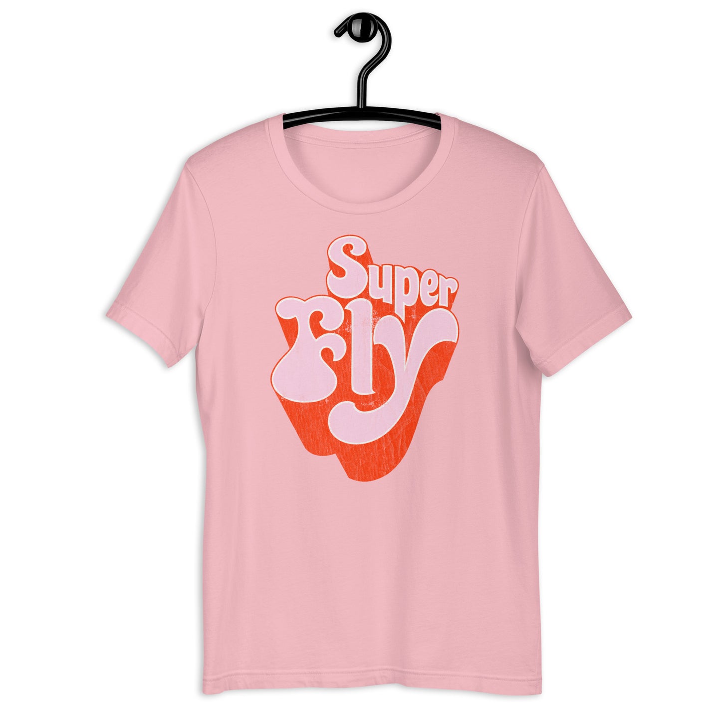 Super Fly (Pink) 70s Blaxploitation Funk Distressed Softstyle Tee