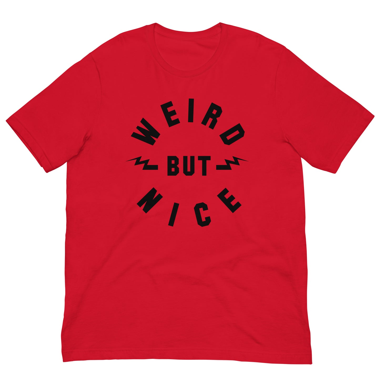 WEIRD BUT NICE Lightning Bolts Softstyle Tee | Quirky Positive Retro Inspirational Unisex Classic T-Shirt
