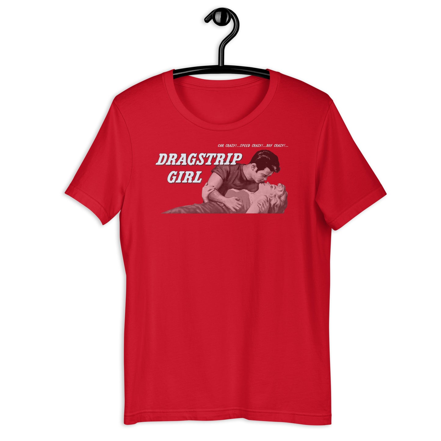 Dragstrip Girl Negative Space 1950s Hot Rod Cult Classic Retro Poster Softstyle Tee