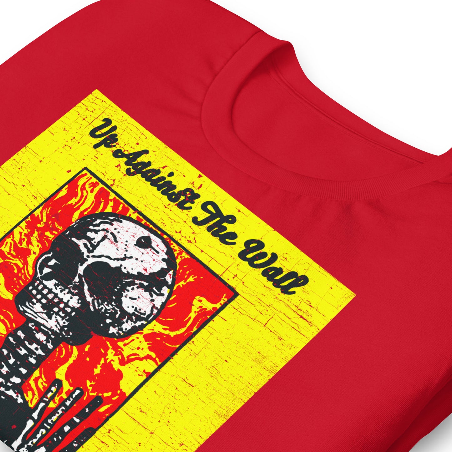 UAW/MF Black Mask Up Against the Wall Radical Street Art Tribute | Anarchist Revolution Softstyle Unisex Tee