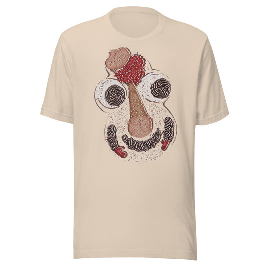 Cookie Puss Screen Print Ice Cream Cake Mascot Softstyle Unisex Tee