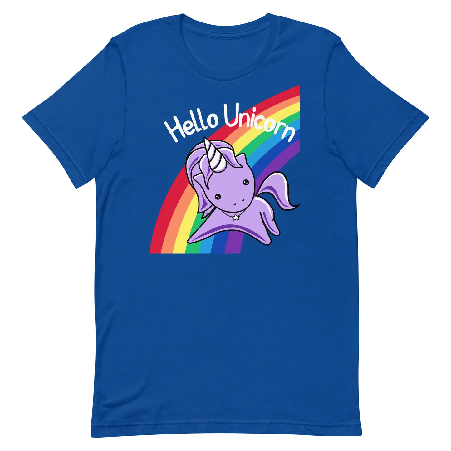 Hello Unicorn Cute Pastel Rainbow Fantasy Altered Carbon Softstyle Unisex T-Shirt