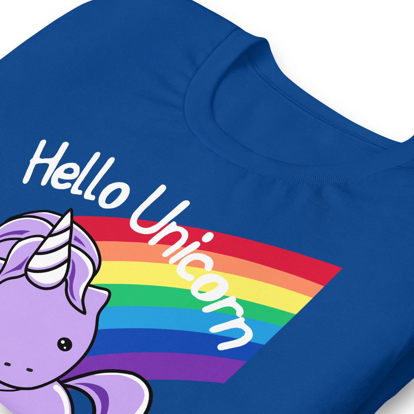 Hello Unicorn Cute Pastel Rainbow Fantasy Altered Carbon Softstyle Unisex T-Shirt
