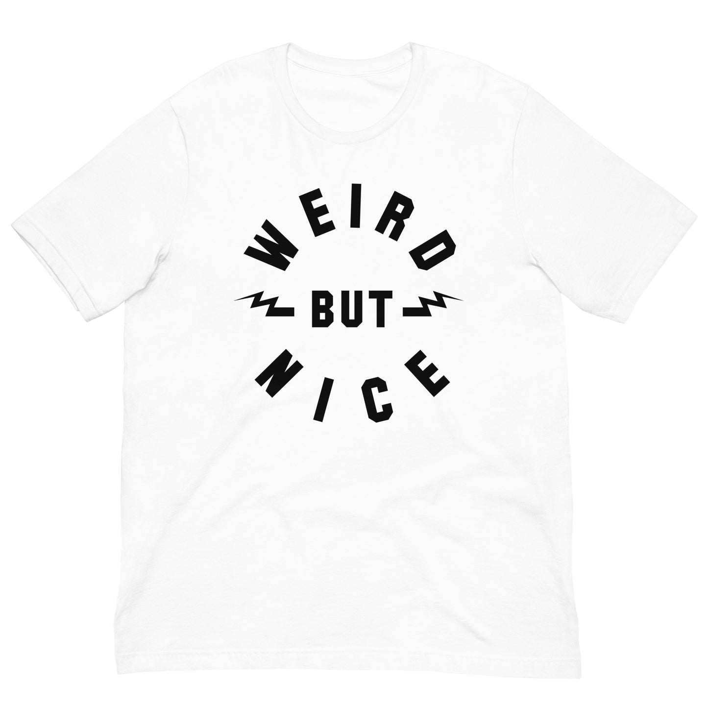 WEIRD BUT NICE Lightning Bolts Softstyle Tee | Quirky Positive Retro Inspirational Unisex Classic T-Shirt