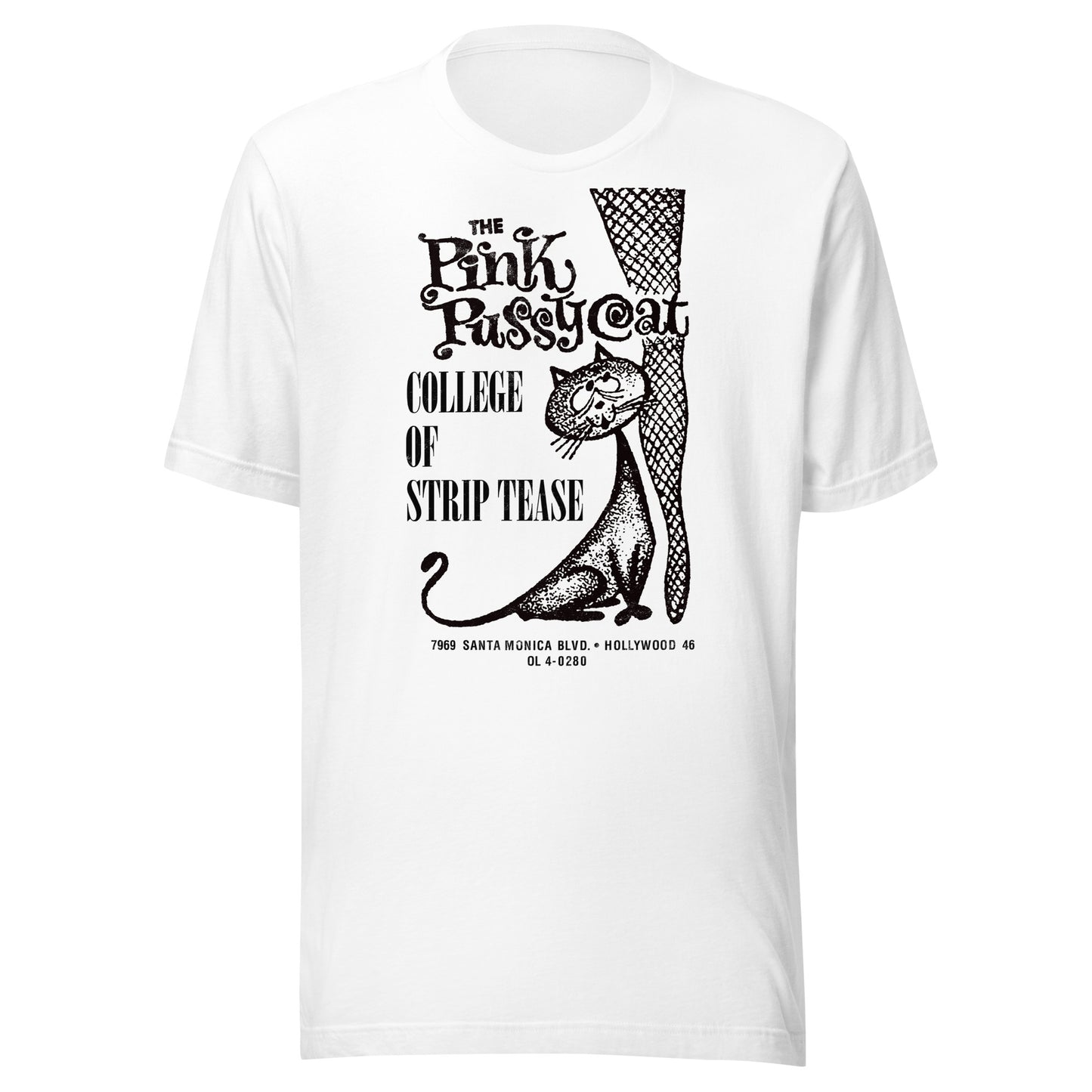 Pink Pussycat College of Strip Tease, Hollywood, CA Distressed Softstyle Tee