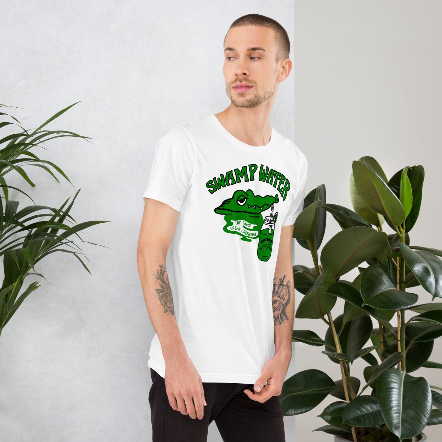 Swamp Water Green Chartreuse As Worn By Joey Ramone Unisex Softstyle Tee