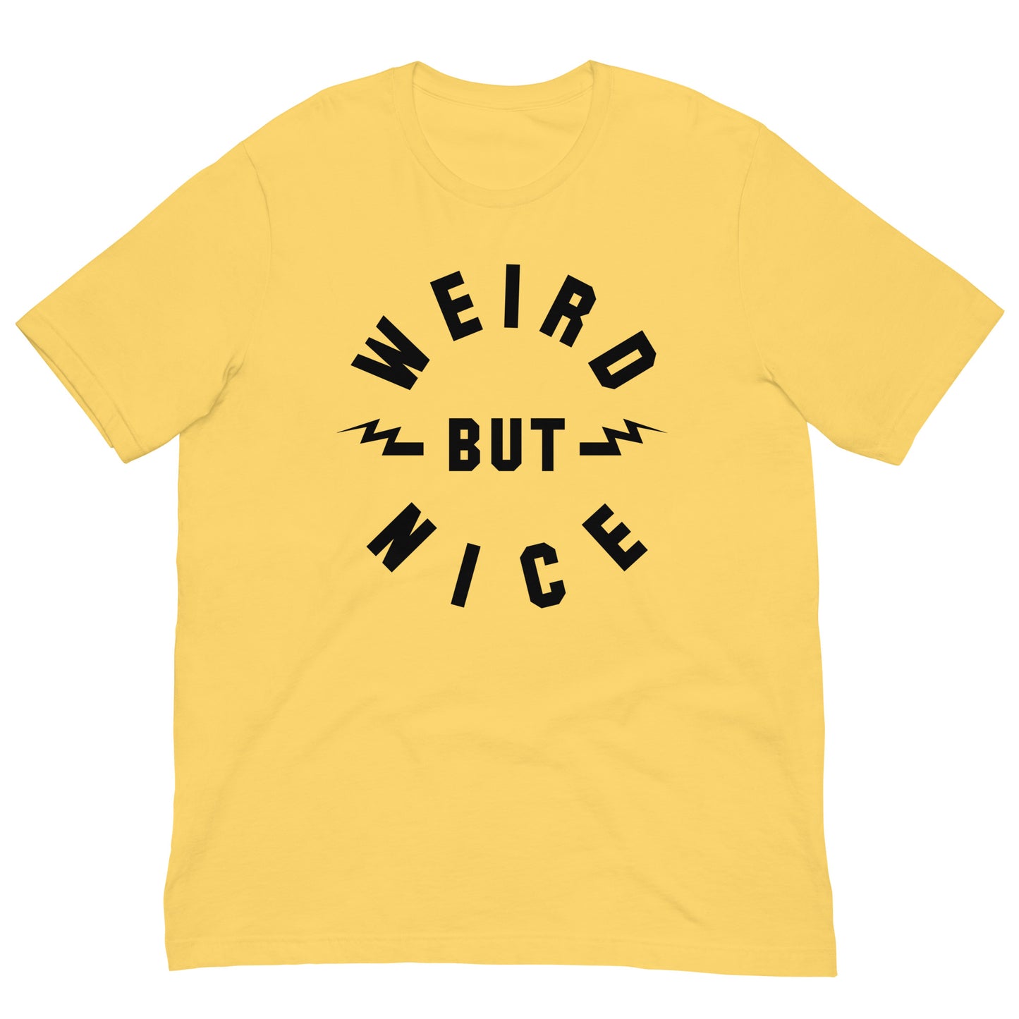 WEIRD BUT NICE Lightning Bolts Softstyle Tee | Quirky Positive Retro Inspirational Unisex Classic T-Shirt