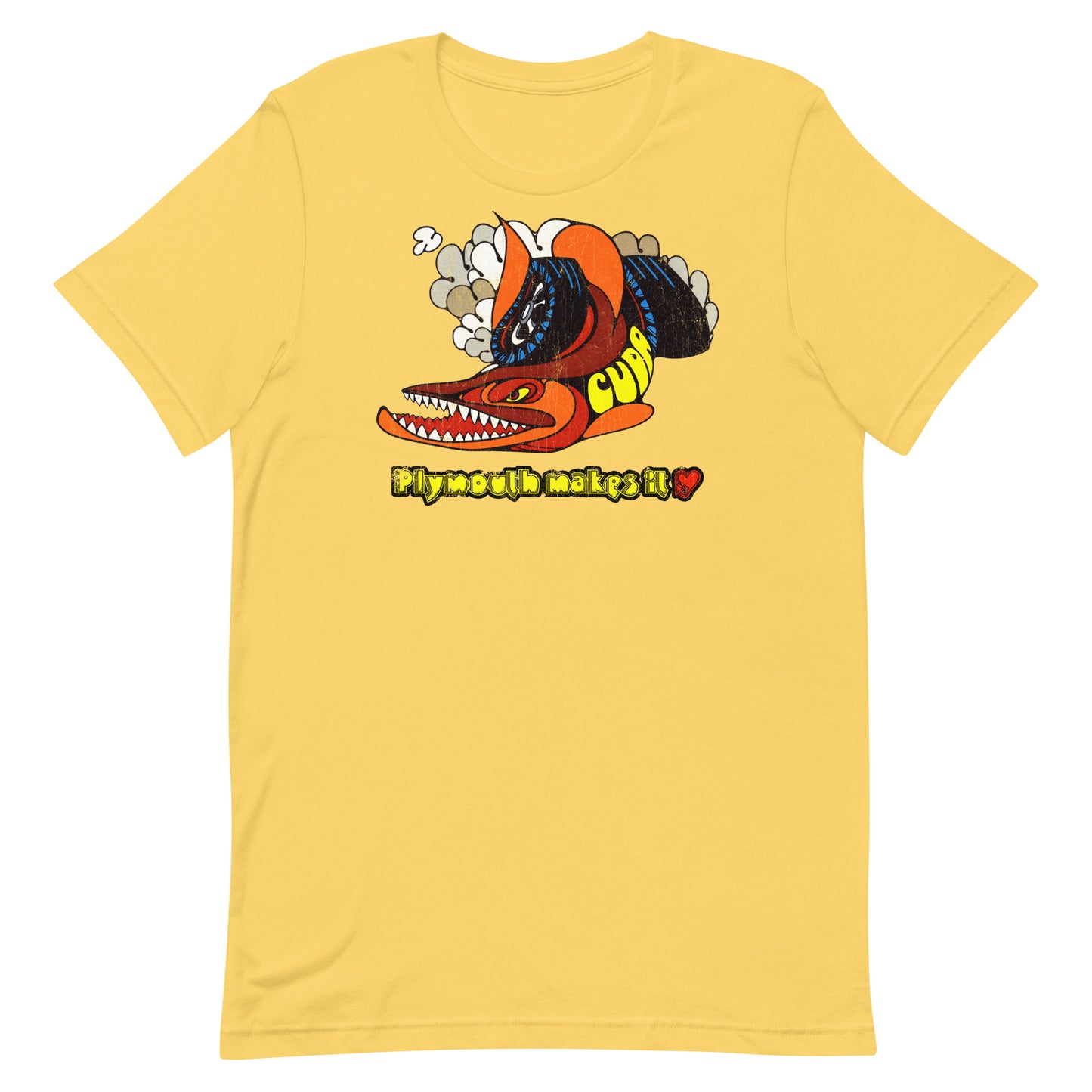 Barracuda Classic Muscle Car Logo Distressed Vintage Unisex Softstyle Tee