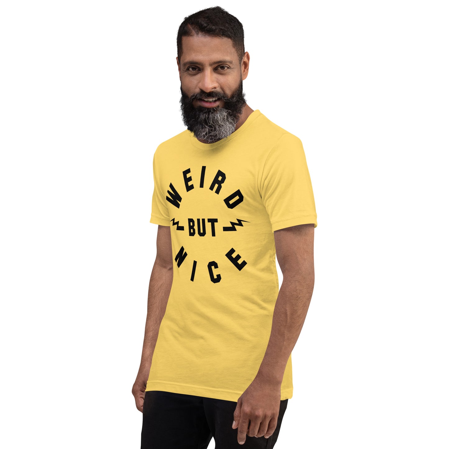 WEIRD BUT NICE Lightning Bolts Softstyle Tee | Quirky Positive Retro Inspirational Unisex Classic T-Shirt