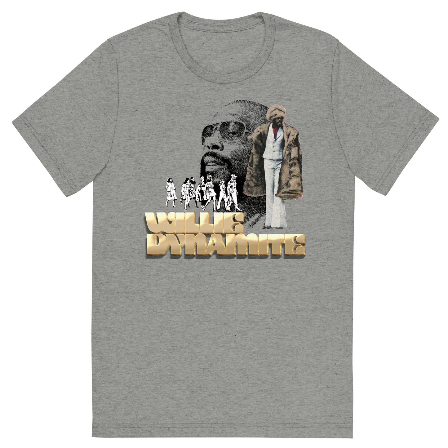 Willie Dynamite 70s Blaxploitation Unisex Tri-Blend Tee