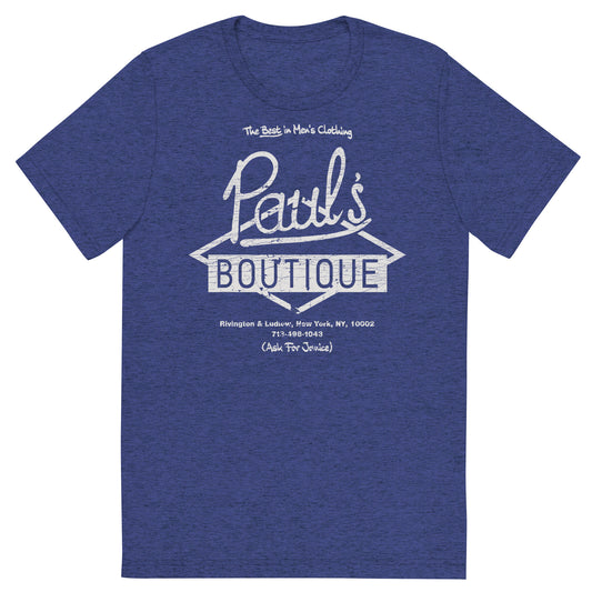 Paul’s Boutique “The Best in Men’s Clothing” Diamond Logo (Distressed White) Tri-Blend Unisex Tee