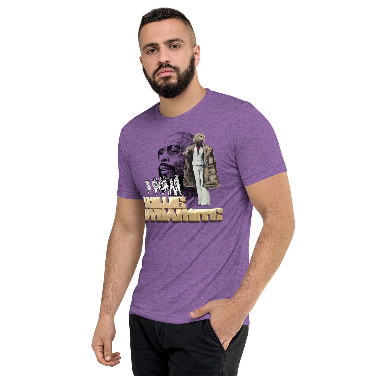 Willie Dynamite 70s Blaxploitation Unisex Tri-Blend Tee