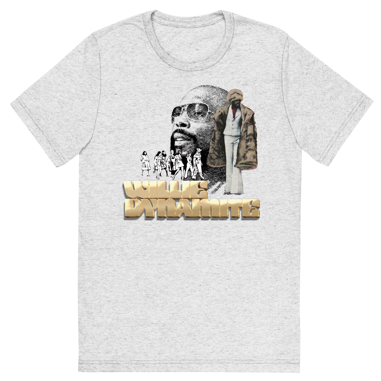 Willie Dynamite 70s Blaxploitation Unisex Tri-Blend Tee